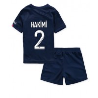 Paris Saint-Germain Achraf Hakimi #2 Hjemmebanesæt Børn 2022-23 Kortærmet (+ Korte bukser)